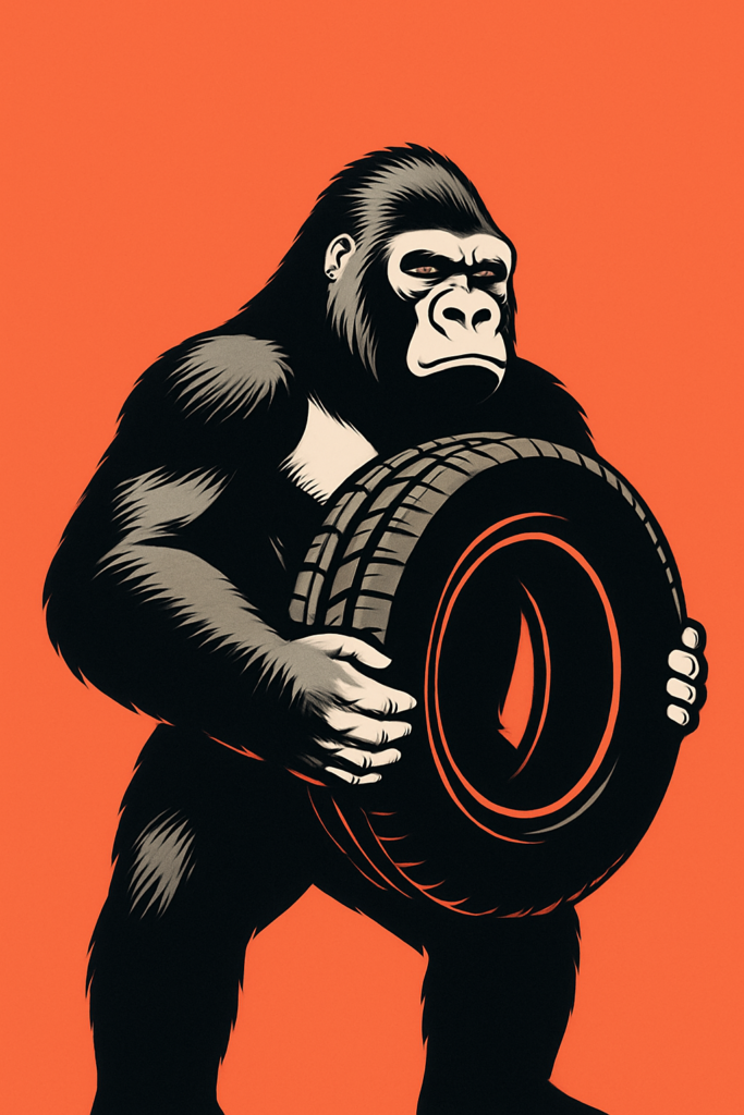 Gorilla Holding tire