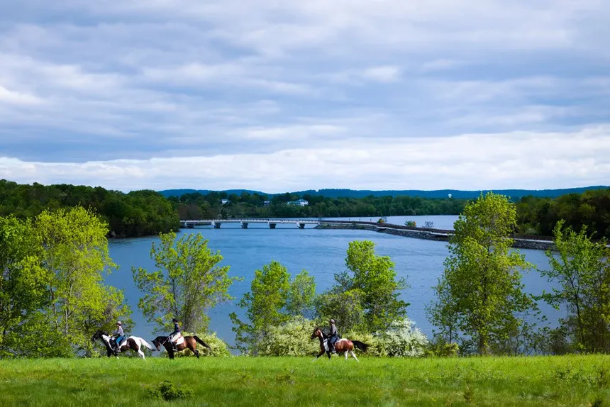 horseback-riding-at-green Picture of green lane bridge and park